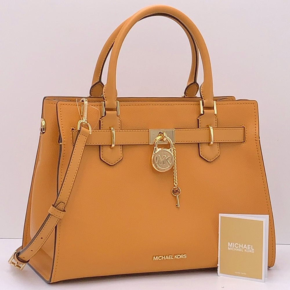 MICHAEL KORS HAMILTON MEDIUM SATCHEL
COLOR: Cider
NWT - Picture 1 of 16